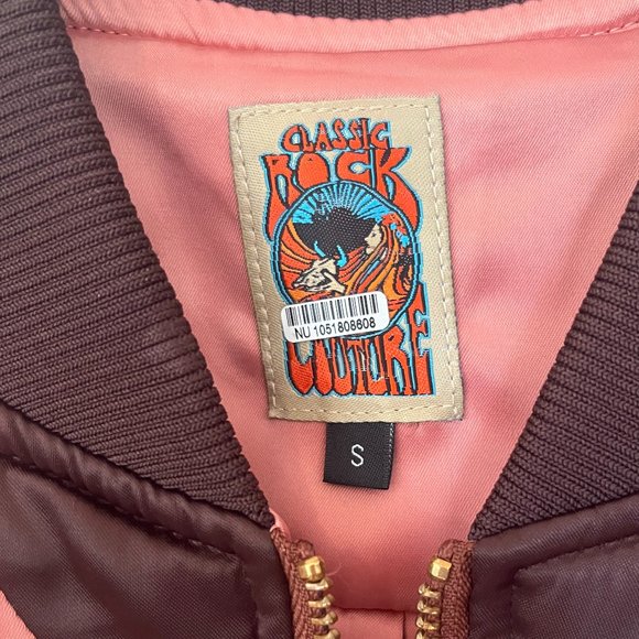 Classic Rock Couture Brown Sugar Rising Sun Bomber Jacket, Size Small - Picture 10 of 11